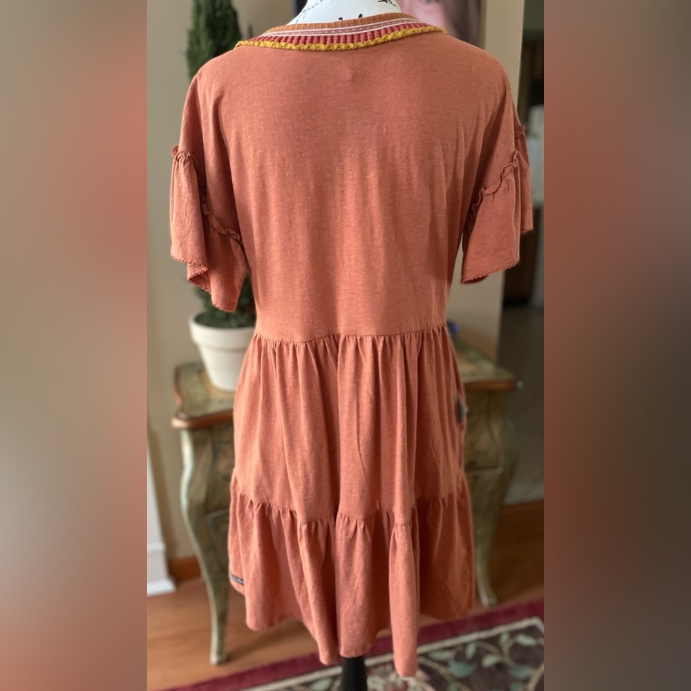 “MATILDA JANE” Terracotta Casual Cotton Dress.
Size: S - Picture 2 of 7